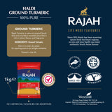 Rajah ground turmeric 1kg bag (British brand)