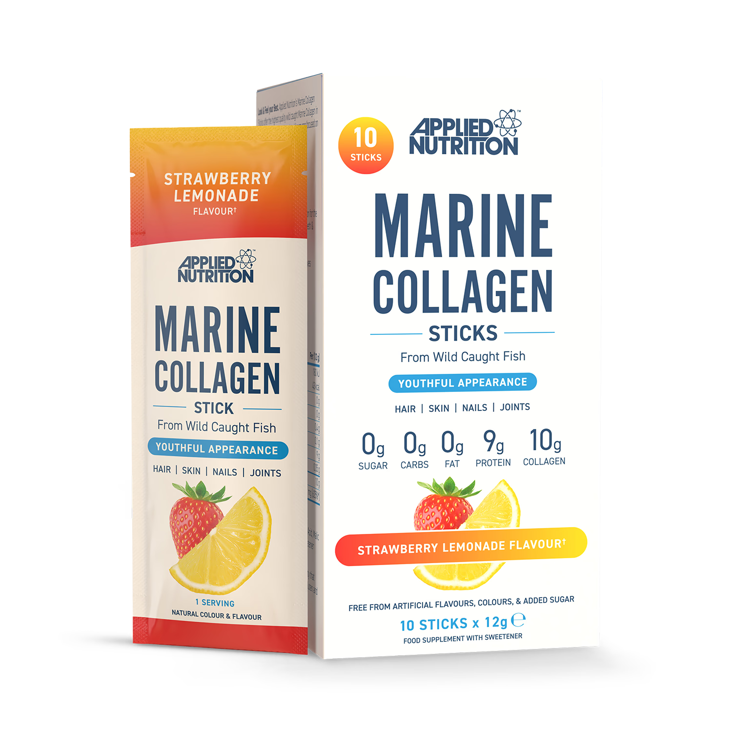 Applied Nutrition marine collagen strawberry lemonade sachets - British product