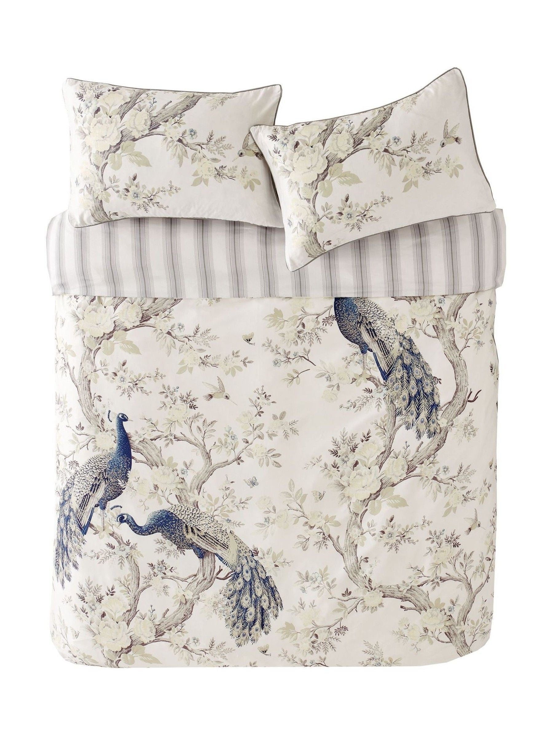 Laura Ashley Blue Midnight Belvedere duvet cover and pillowcase set, UK version