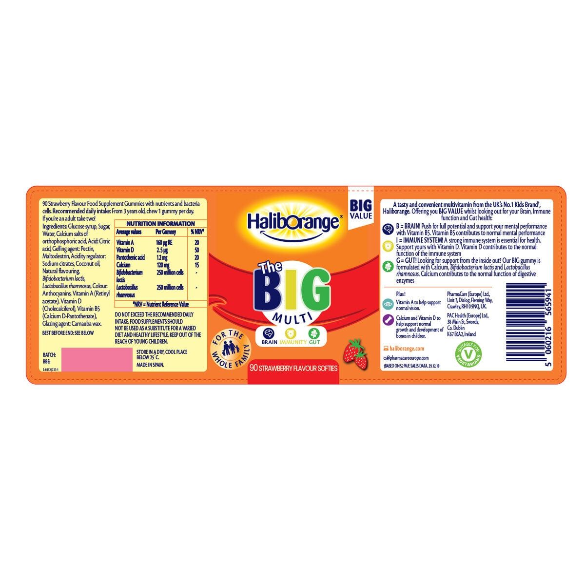 Haliborange The BIG Multi, 3 x 90 Count GOODS Costco UK