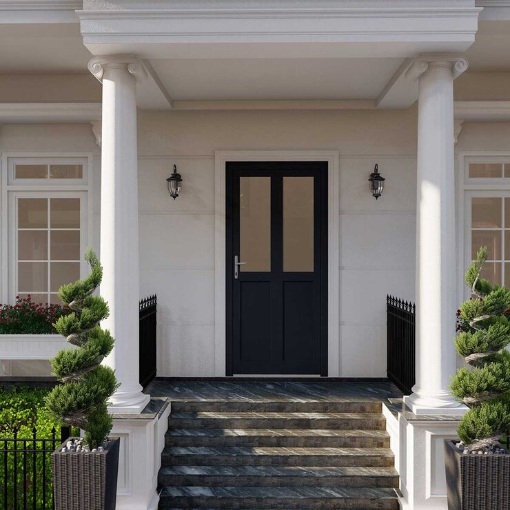 Dortech York aluminium front door, imported from the UK