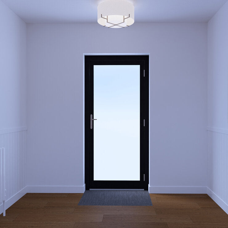 Dortech Richmond black aluminium front door with lever handle (British brand)