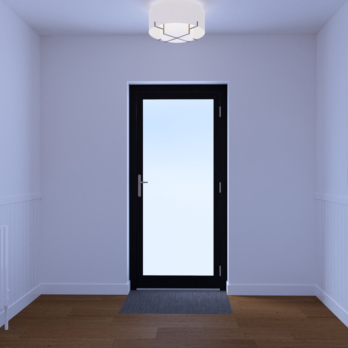 Dortech Richmond black aluminium front door with lever handle (British brand)