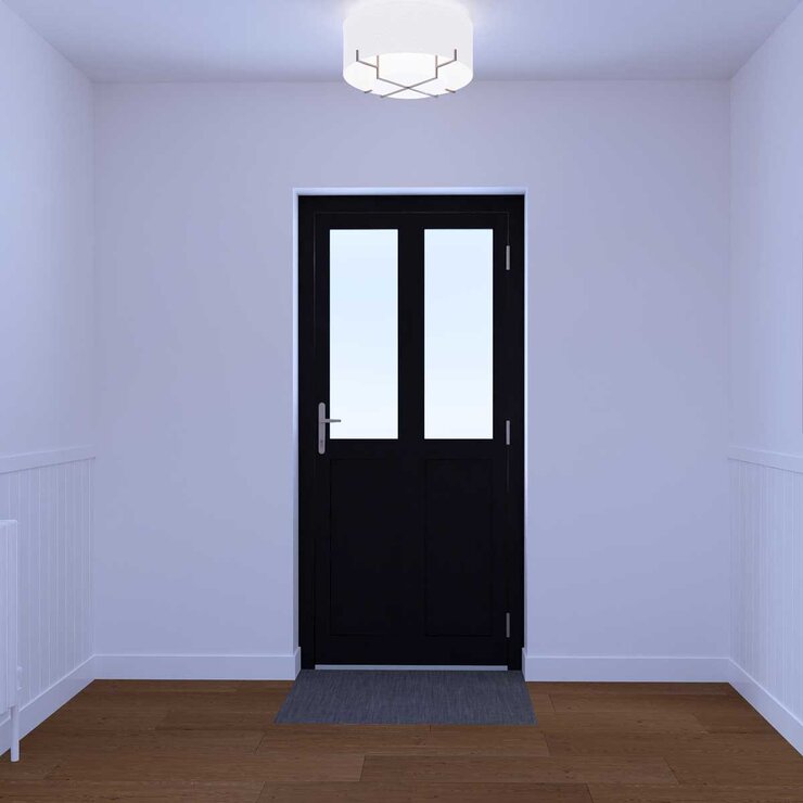 Dortech York aluminium front door H 2400 x W 1300mm, UK version