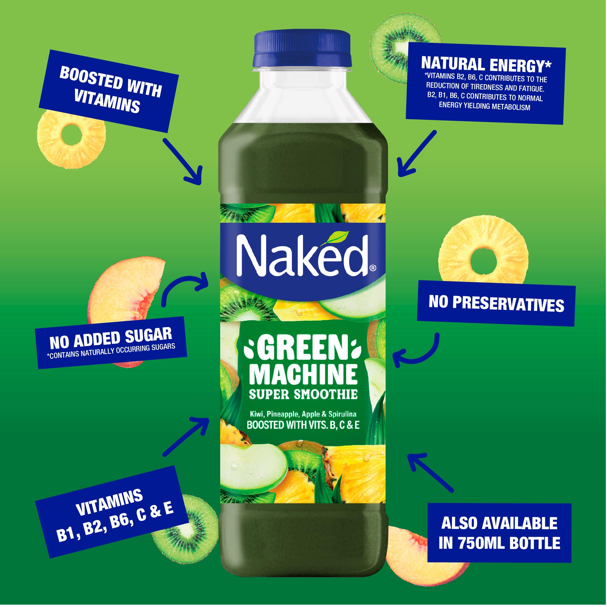 Naked Green Machine super smoothie 750ml - British product