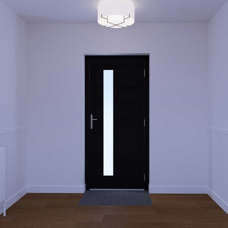 Dortech Ilkley aluminium front door with lever handle, UK version
