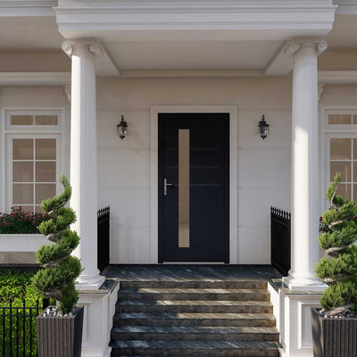 Costco UK Dortech Doors Ilkley Aluminium Front Door with Lever Handle Black- Buy online at McGrocer
