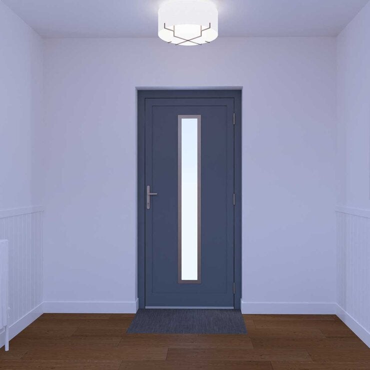 Dortech Patterdale aluminium front door grey, imported from the UK
