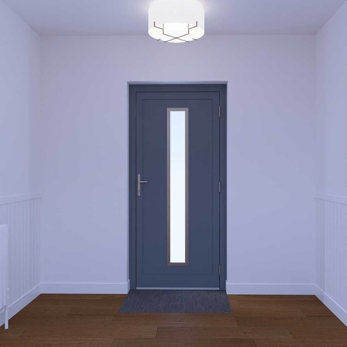 Dortech Patterdale aluminium front door grey, imported from the UK