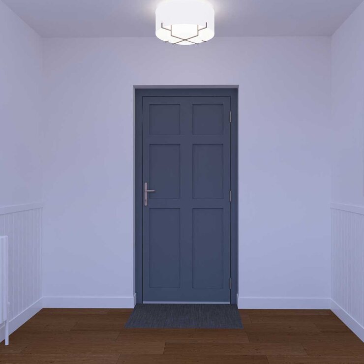 Dortech Saltaire aluminium front door with lever handle, UK version
