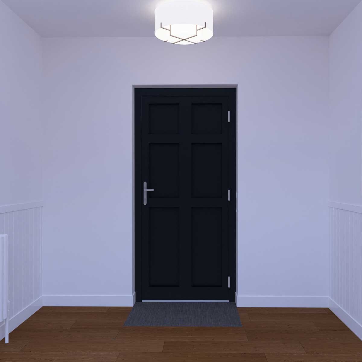 Dortech Saltaire aluminium front door with lever handle - British product