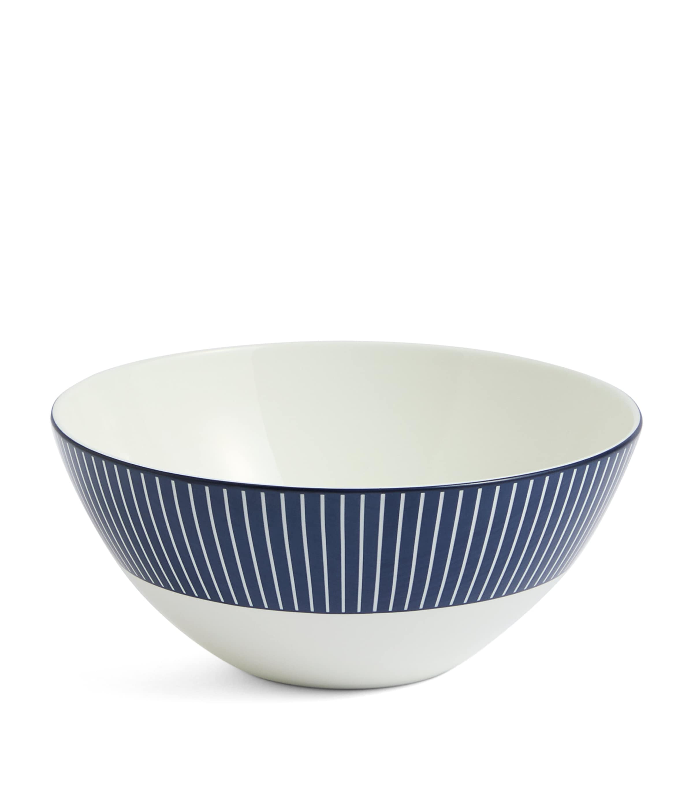 Wedgwood Gio Blue cereal bowl with pinstripe pattern, 16cm diameter (British brand)