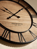 Natural Black Bronx Wooden Large Wall Clock
