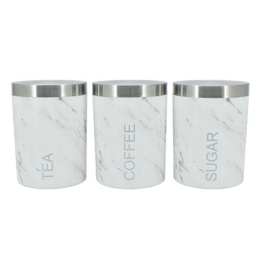 George Home Marble Plastic Canisters GOODS ASDA   