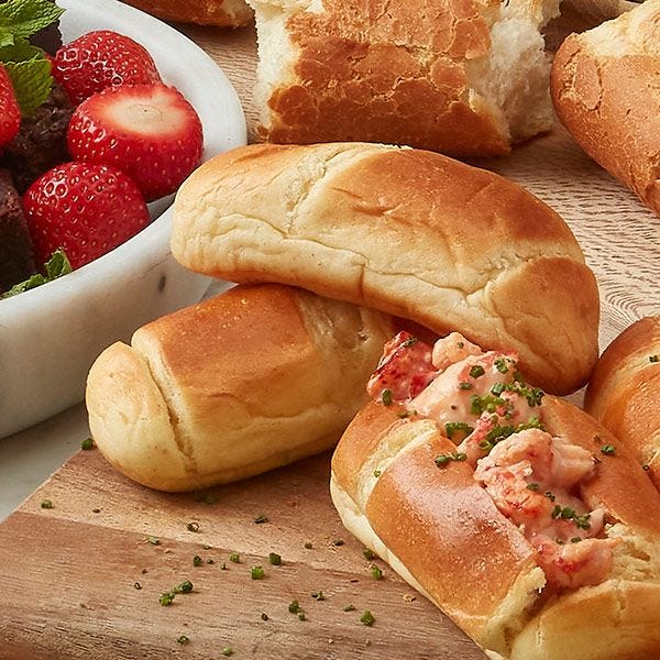 Soft brioche rolls handmade in England (British brand)