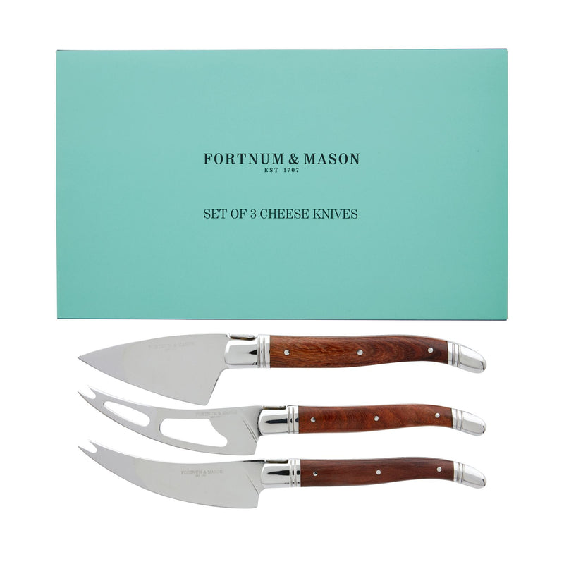 Fortnum's cheese knife set with three knives in gift box (British brand)