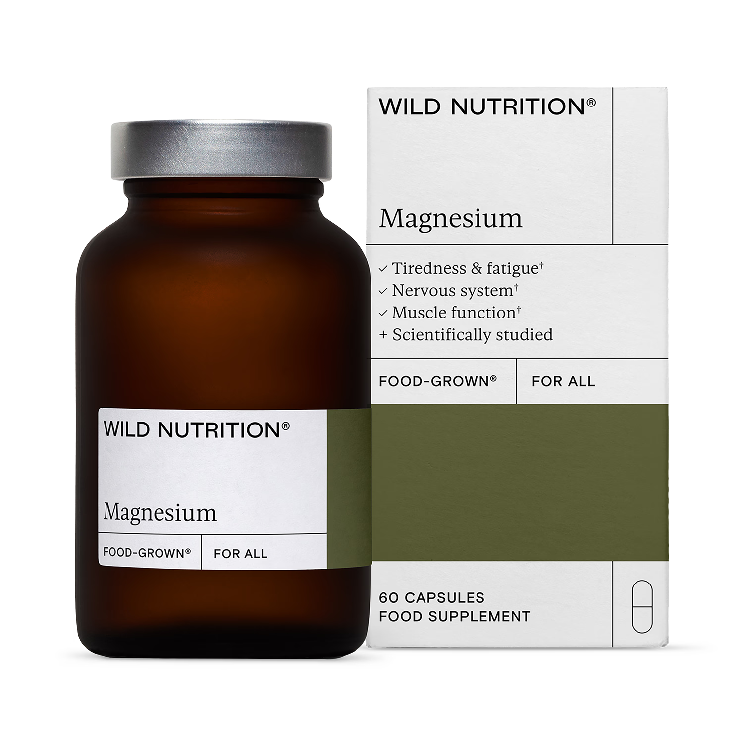 Wild Nutrition magnesium supplement 60 capsules - British product