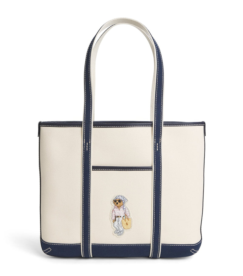 Polo Ralph Lauren canvas tote bag with Polo Bear, UK version