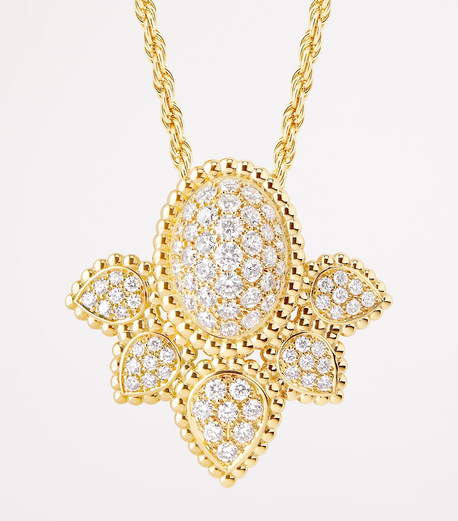Boucheron yellow gold diamond Serpent Bohème necklace, UK version