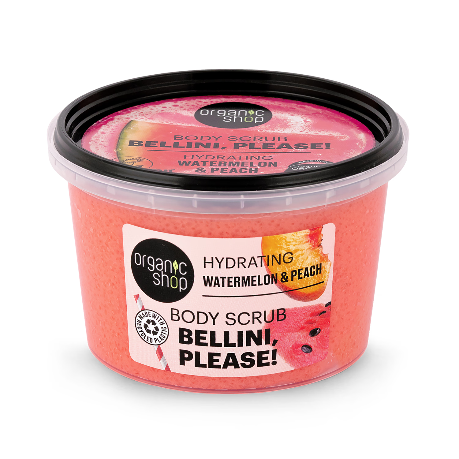 Organic Shop body scrub Watermelon & Peach 250ml (British brand)