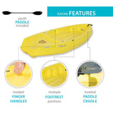 Lifetime Wave 6ft (180 cm) Sit On Youth Kayak + Paddle GOODS Costco UK