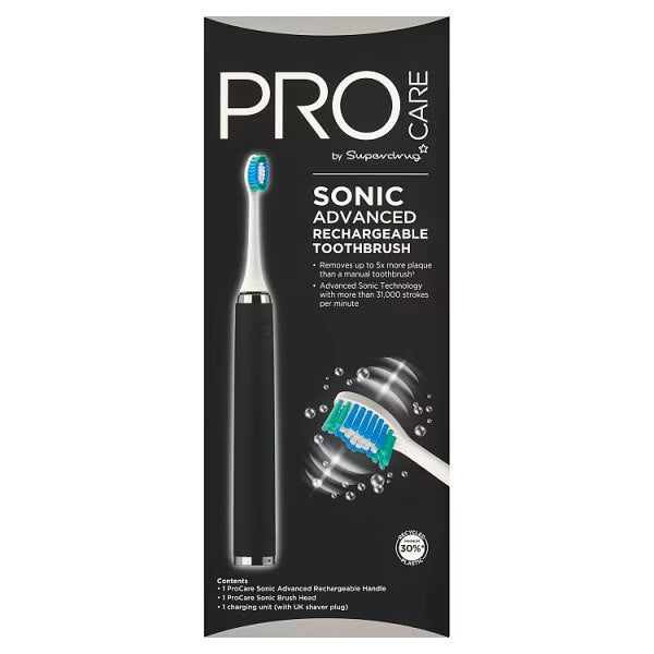 Superdrug Sonic electric toothbrush Black (British brand)