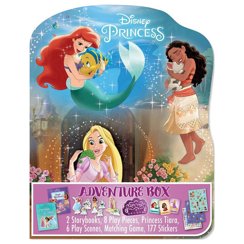 Disney Princess adventure box with storybooks and crown, UK version