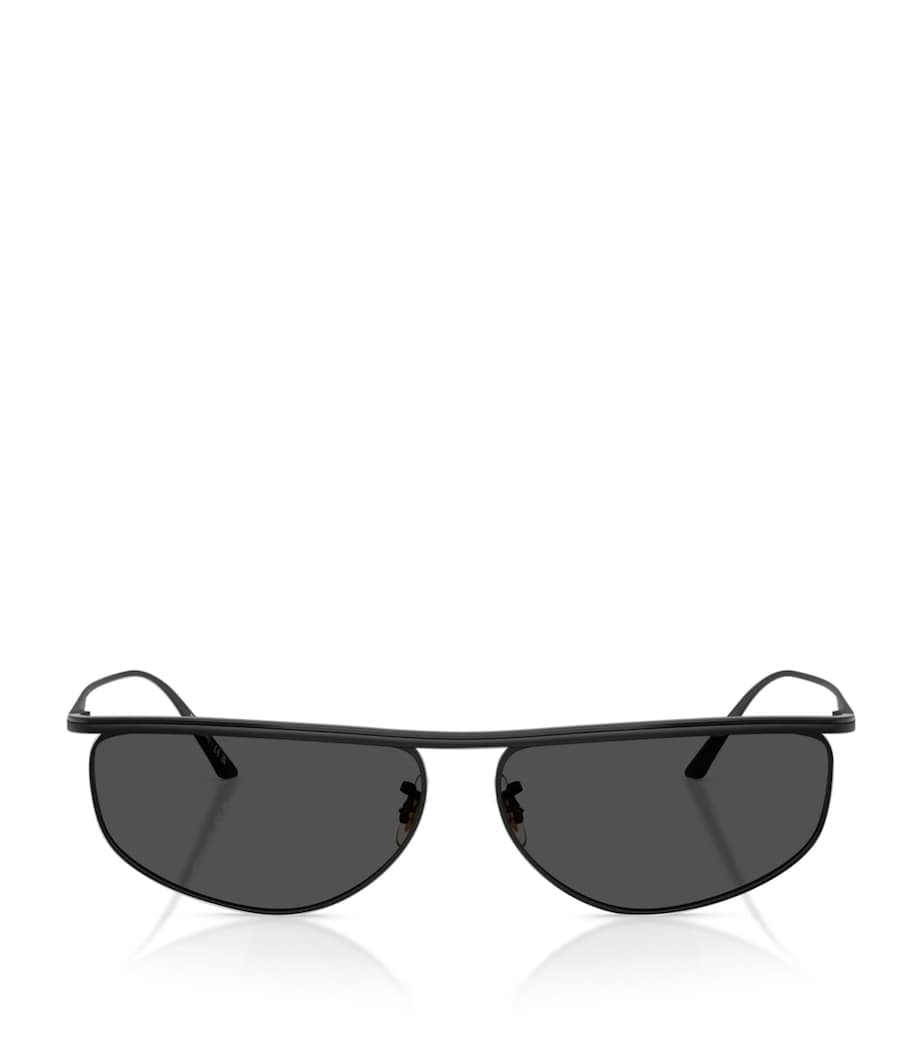 Oliver Peoples 1986C unregelmäßige ovale Sonnenbrille aus Großbritannien importiert