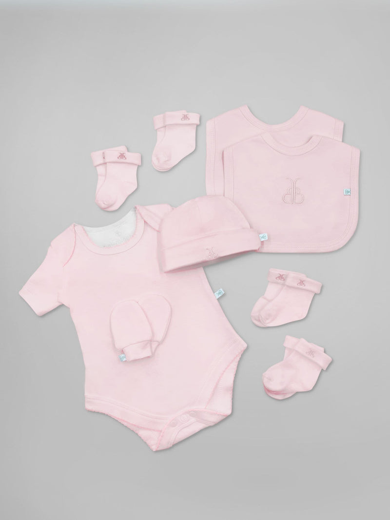 Babyblooms pink baby clothes bouquet 0-6 months, UK version