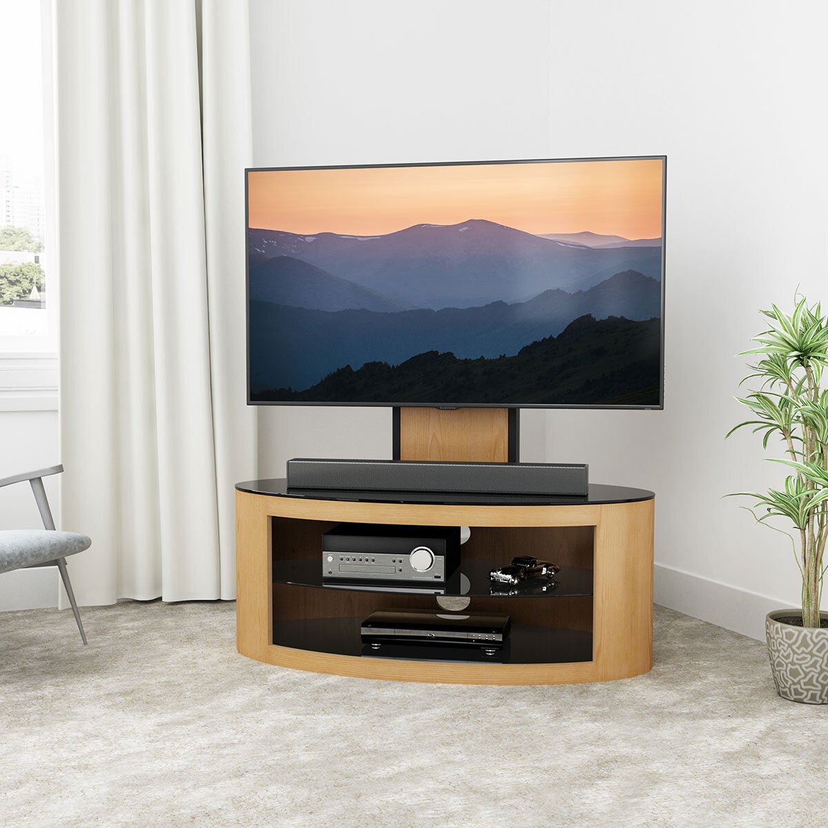 AVF TV stand for 65-inch TVs in 2 colours - British product
