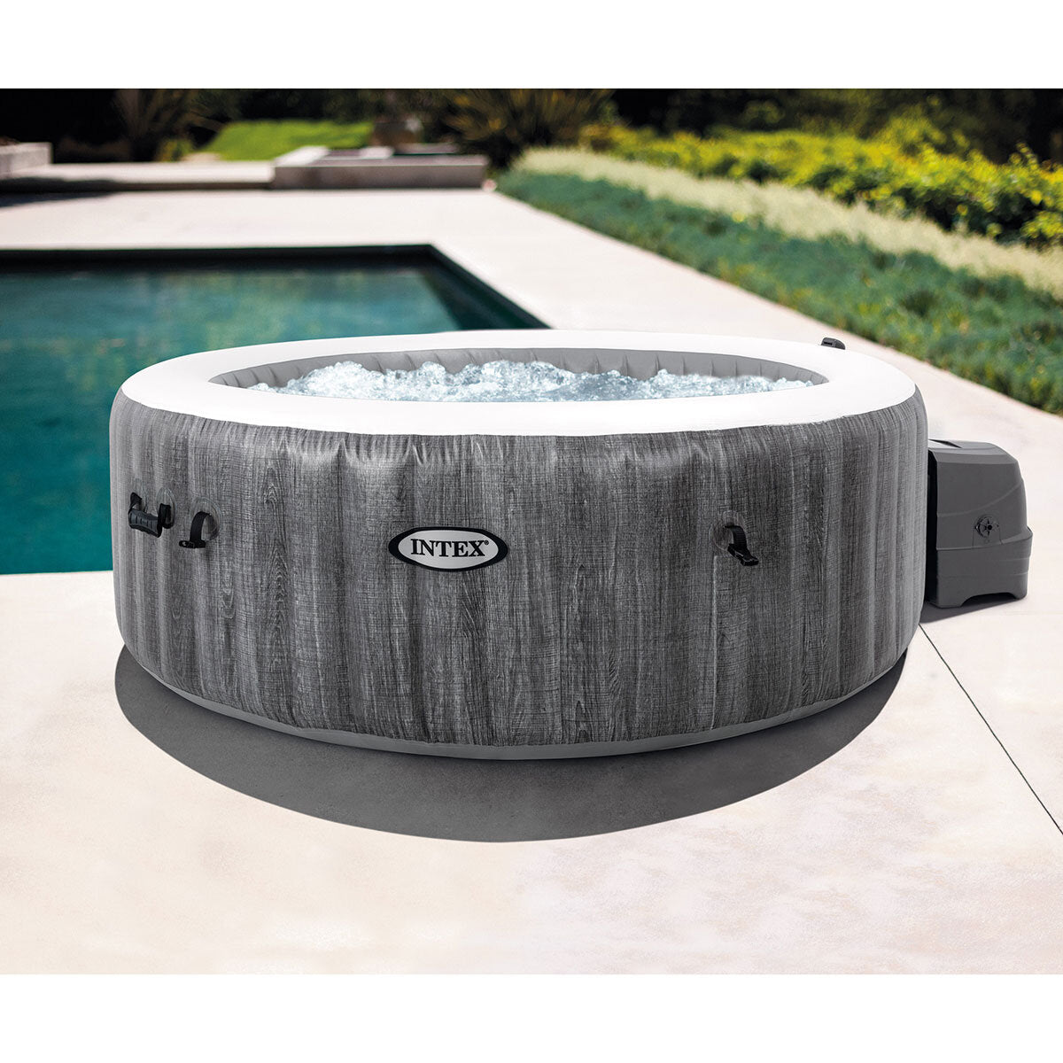 Intex PureSpa Greywood Deluxe 6 Person Inflatable Hot Tub GOODS Costco UK