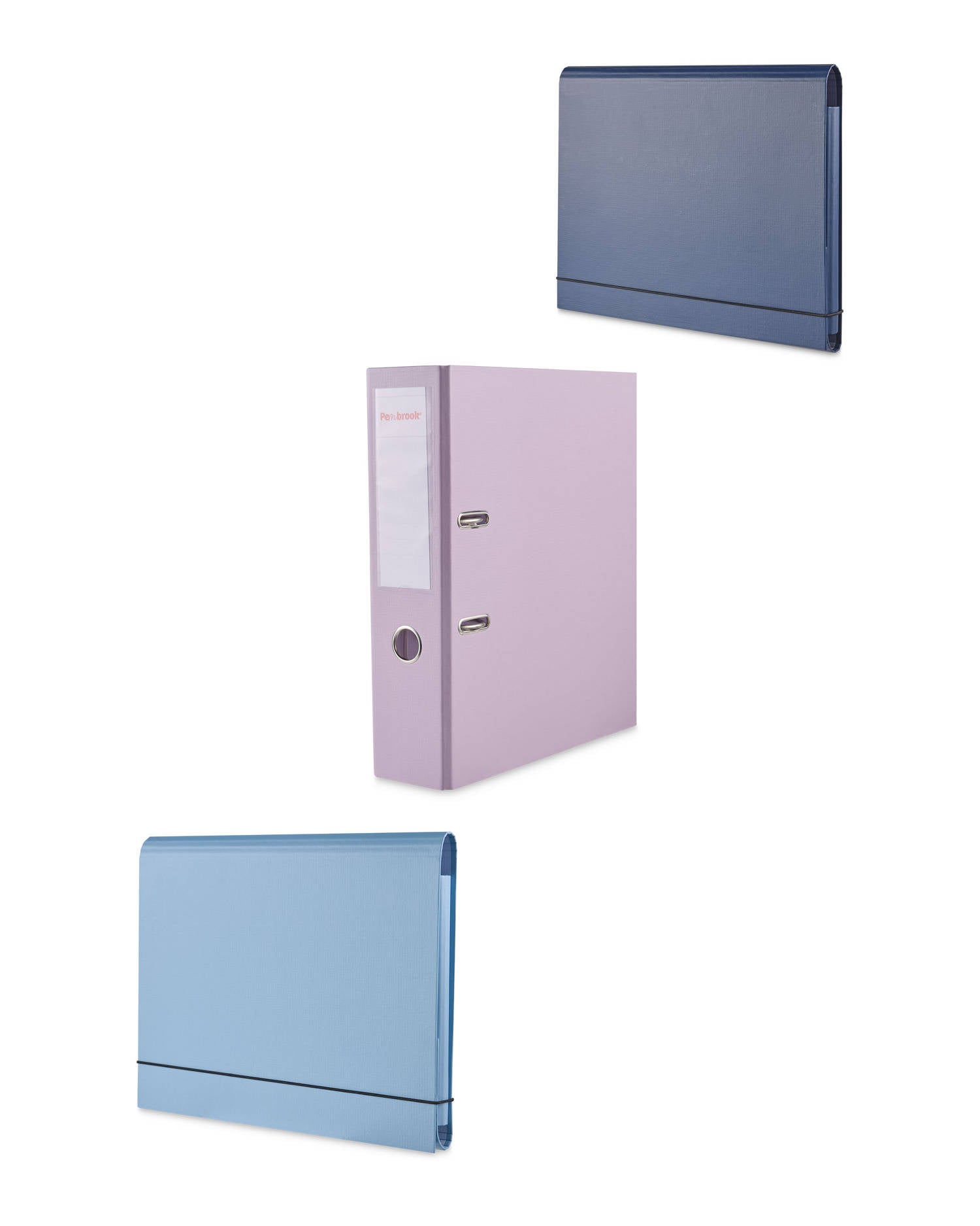 Lever arch file stationery in bright colours, imported from the UK