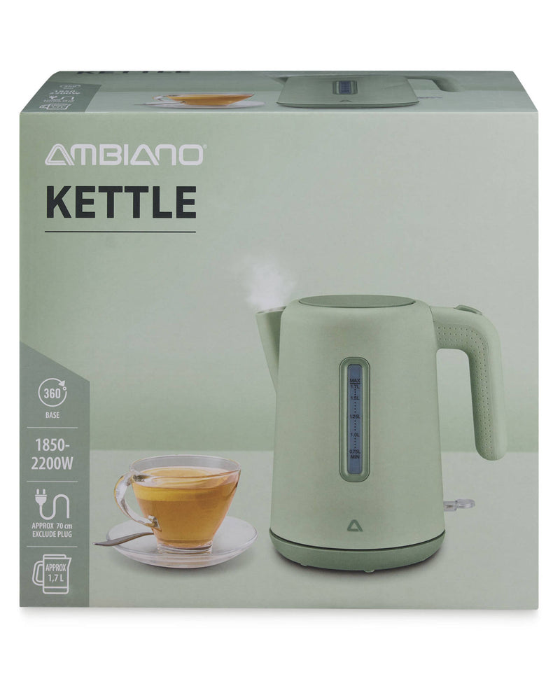 Electric kettle 1.7L with limescale filter, imported from the UK