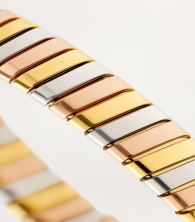 Bvlgari Tubogas bangle yellow rose white gold (British brand)