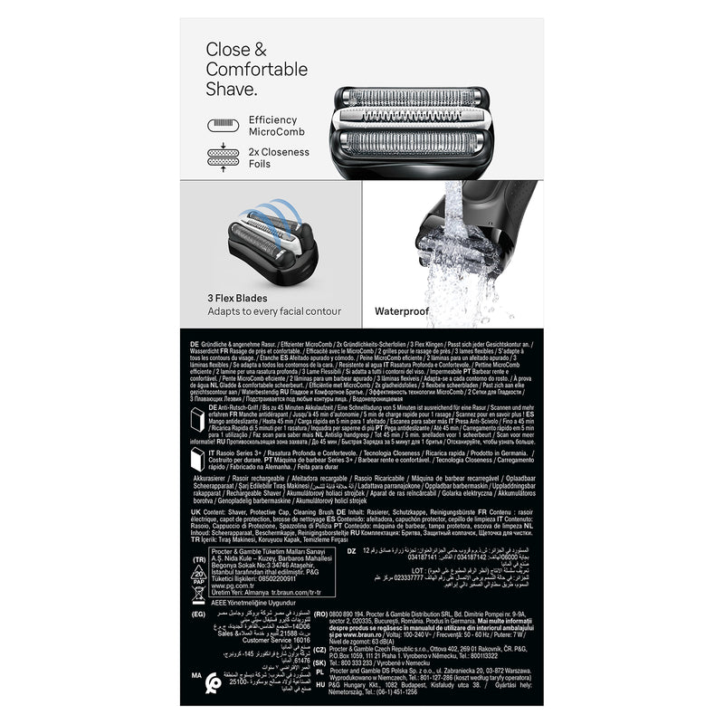 Braun Series 3+ electric shaver 3000S grey - British product
