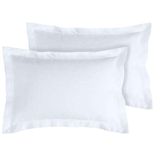 Sainsbury's Home Cotton Rich Oxford Pillowcase Pair White GOODS Sainsburys   