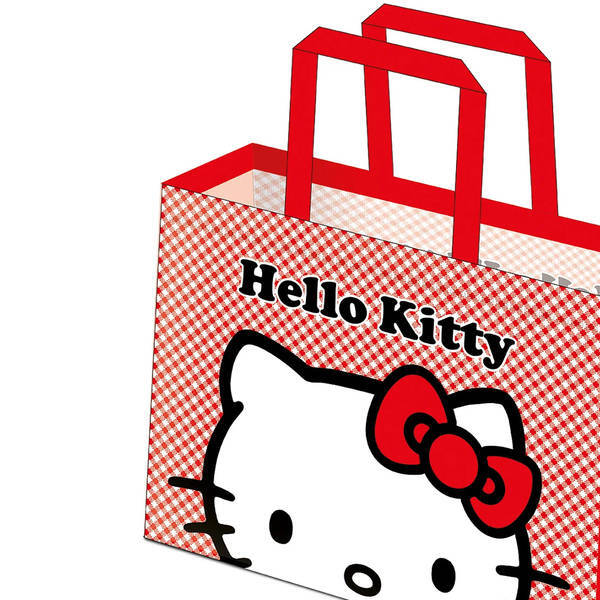 Hello Kitty tote bag with dotted pattern and logo, imported from the UK