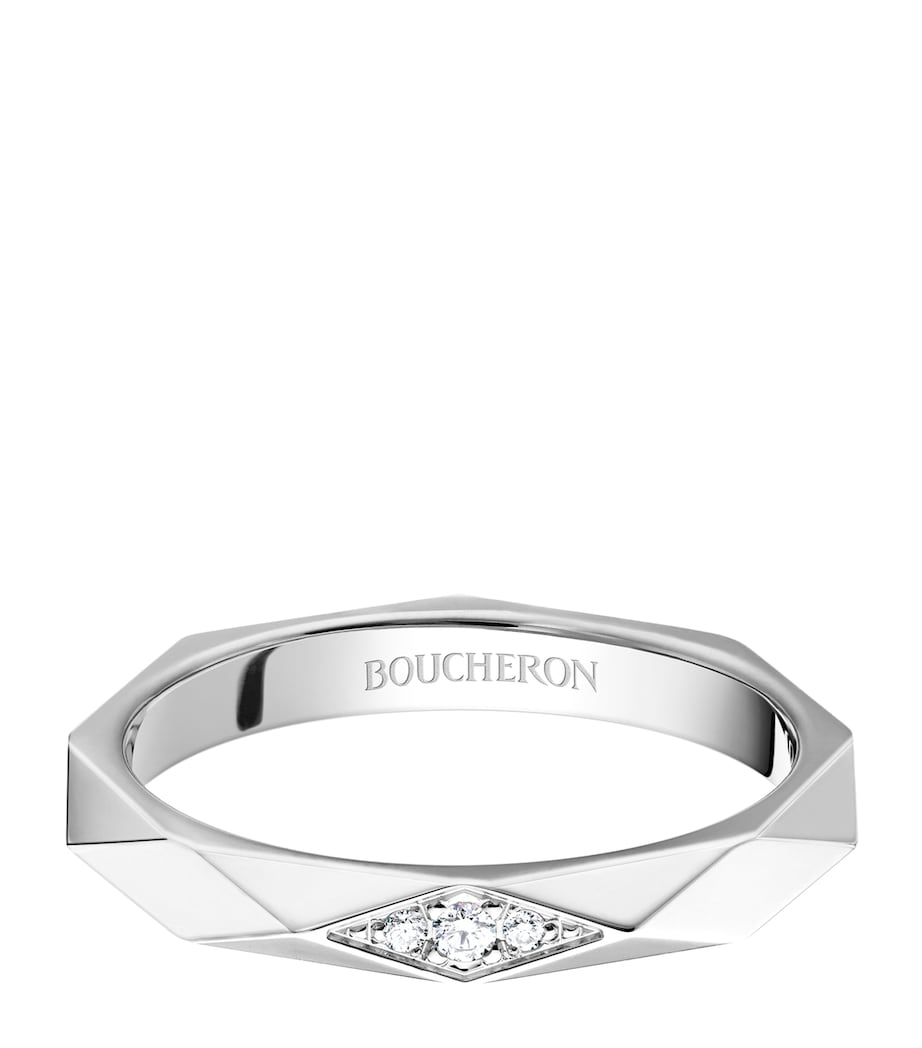 Boucheron platinum and diamond wedding ring 2.8mm - British product