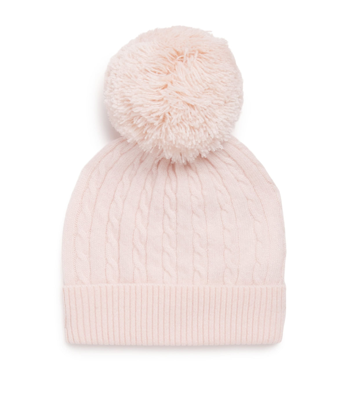 Purebaby cashmere cable-knit beanie, imported from the UK