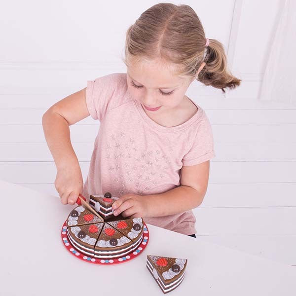 Bigjigs Toys Wooden Chocolate Cake Toy GOODS Superdrug   