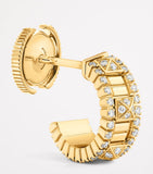 MARLI New York mini yellow gold diamond hoop earrings (British brand)