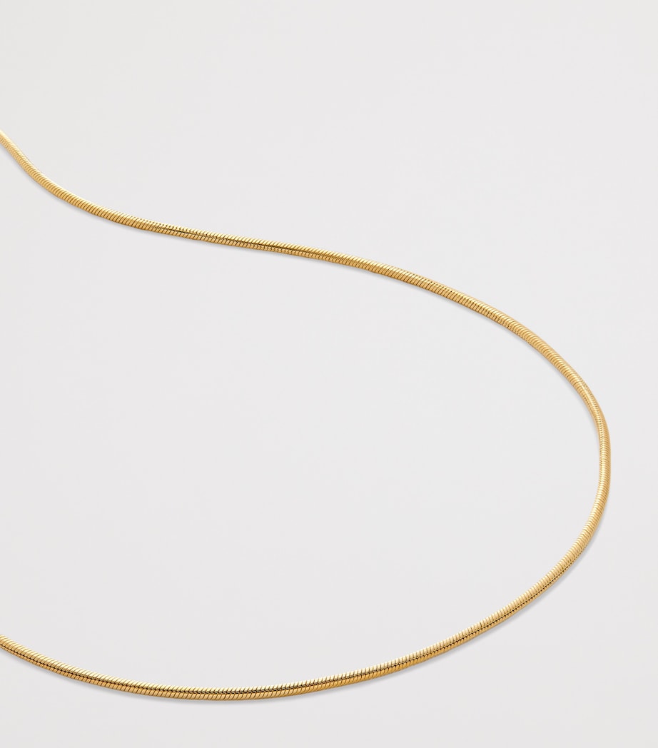 Monica Vinader gold vermeil thin snake chain, imported from the UK