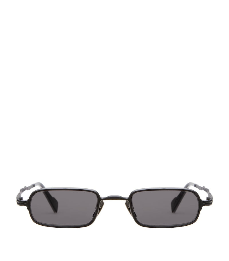 Kuboraum Z18 hand-hammered metal sunglasses (British brand)