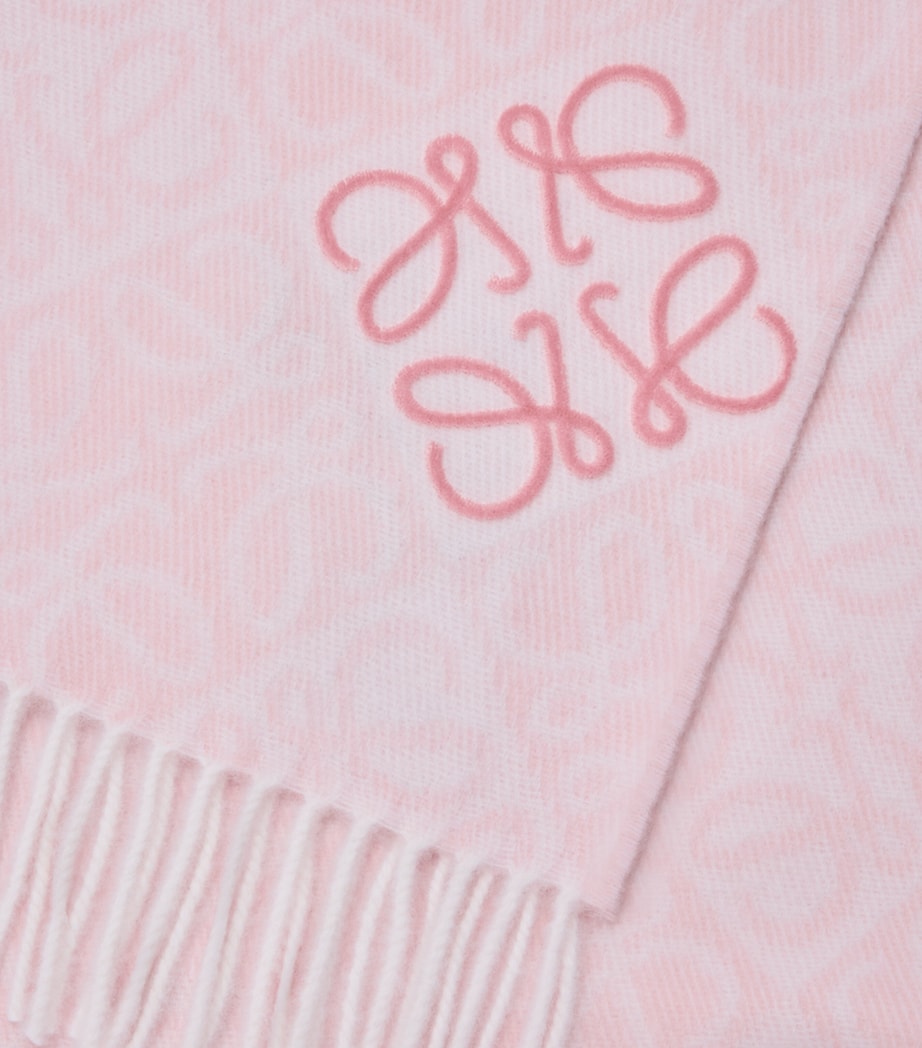 LOEWE Wool-Cashmere Anagram Scarf, imported from the UK