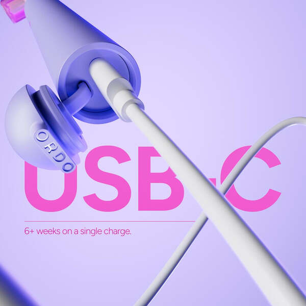 Ordo Sonic Edge rechargeable toothbrush Fiji Fuchsia, imported from the UK
