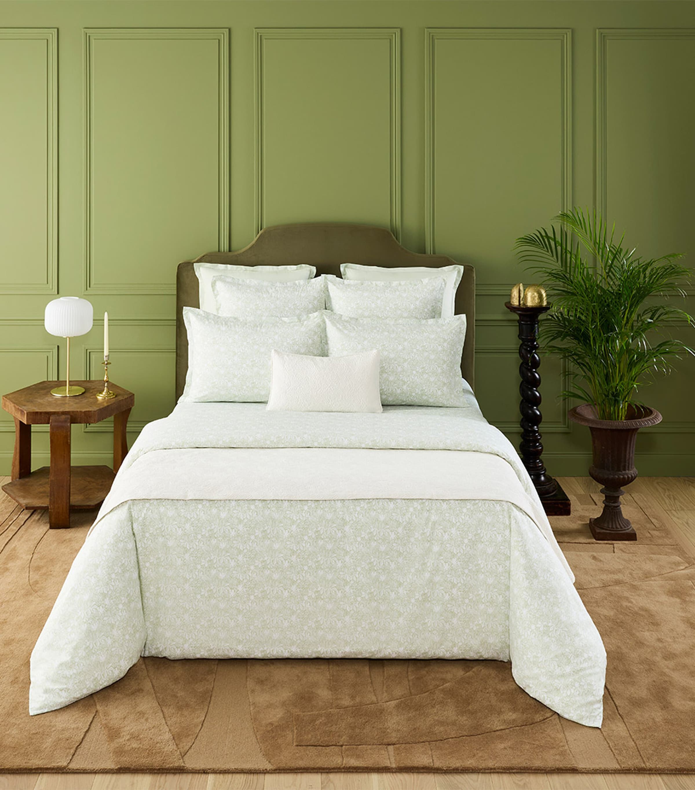 Yves Delorme Capri Amande Square Oxford pillowcase 65cm x 65cm (British brand)