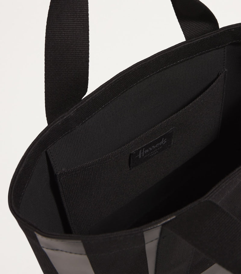 Harrods mini cotton logo tote bag, UK version