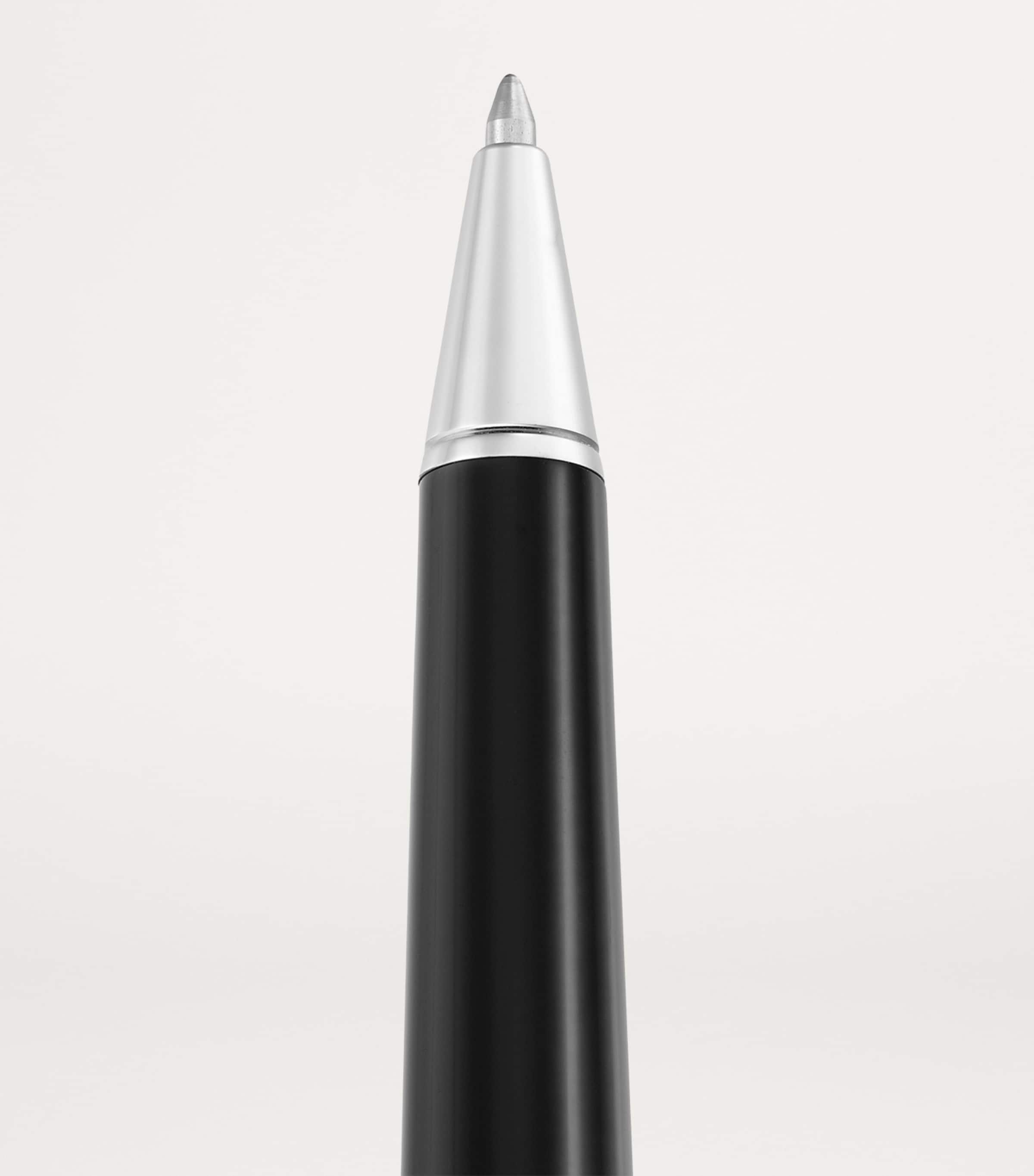Cartier Santos de Cartier ballpoint pen with black composite and palladium accents, 14cm height - British product
