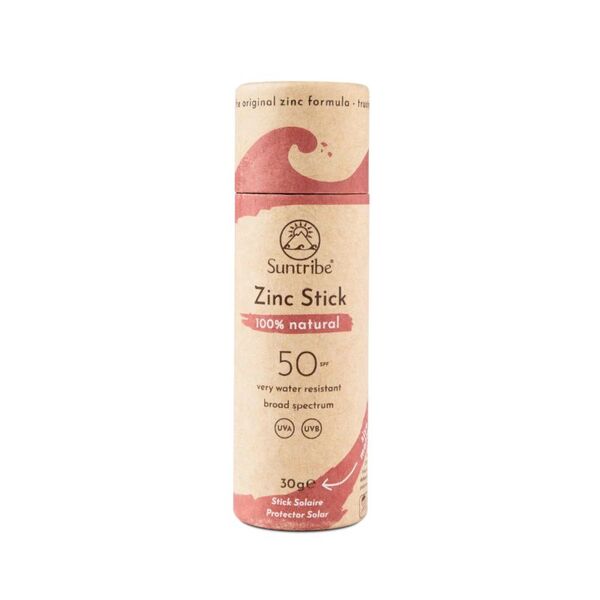 Suntribe All Natural Zinc Sun Stick Retro Red 30g (British brand)