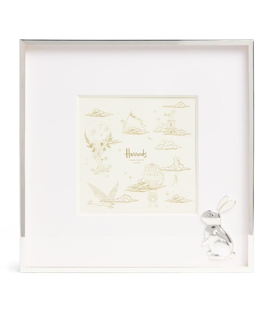 Harrods silver-tone photo frame with bunny embellishment, UK version